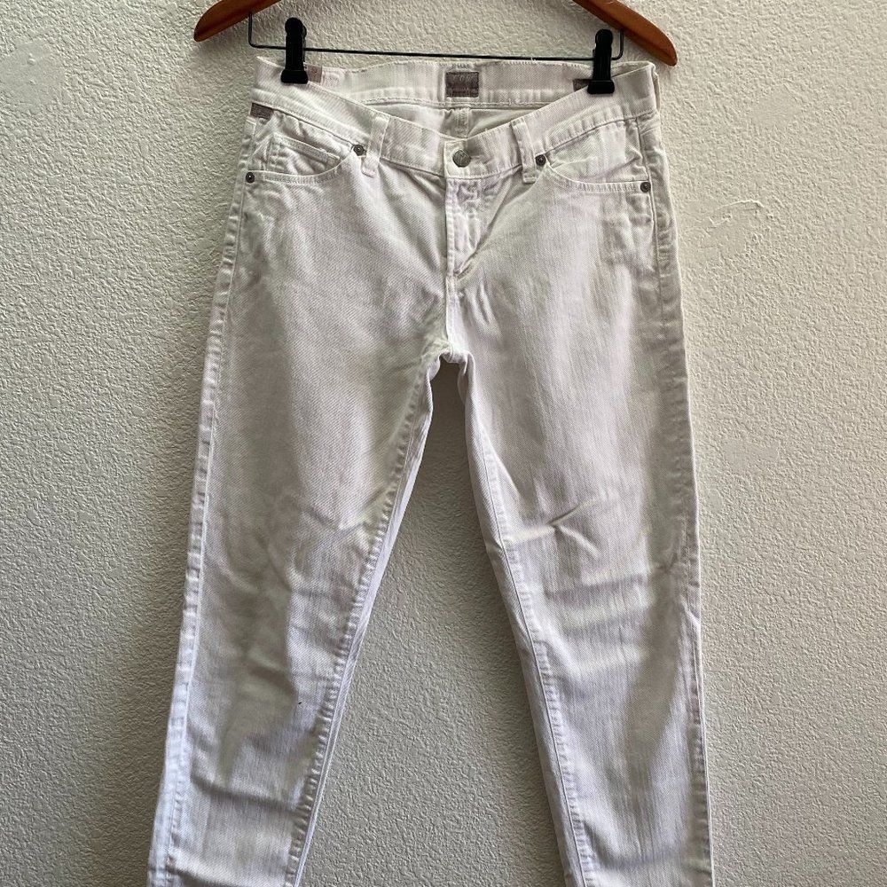 Phantom Cropped Skinny Leg Citizens Of Humanity COH Jeans White Color 28 x 28